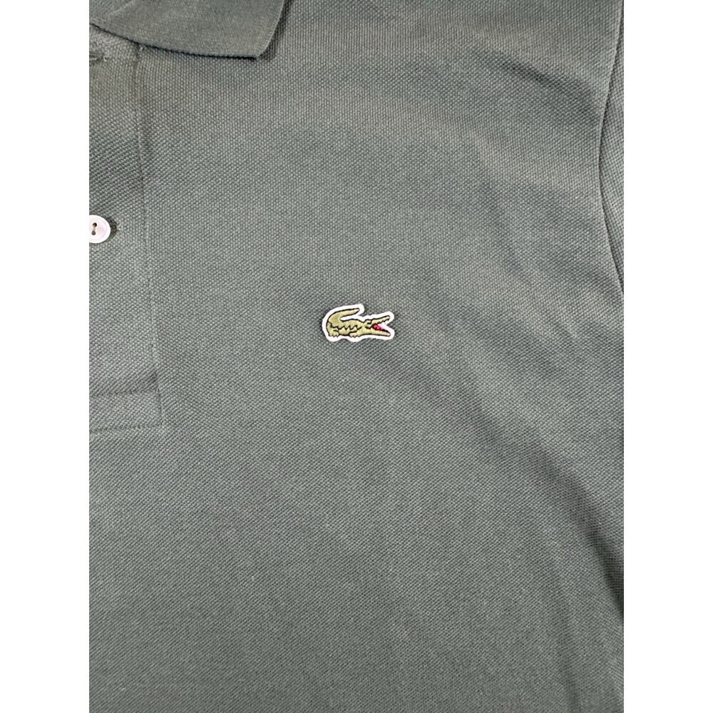 Lacoste Green Polo Shirt Men’s Size 4 Medium Classic Crocodile Logo Cotton Pique - Picture 3 of 13